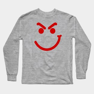 Mischievous Smirk red 2 Long Sleeve T-Shirt